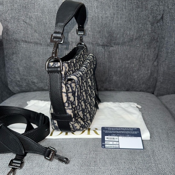 DIOR soft saddle bag mini Oblique print - Picture 4 of 10